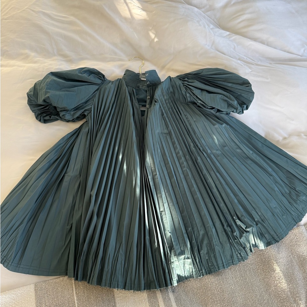 Elegant Bluish Green Kids Dress